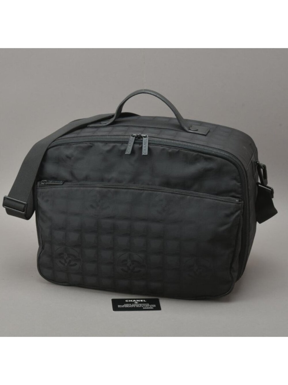 Chanel New Travel Line 2-Way Handbag Shoulder Black Bag